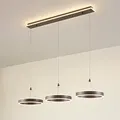 Pendelleuchte Lucande, Kolo, dimmbar, Braun / Rost, für Esszimmer, Metall, Modern - 113.5 - 30 - 5