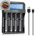 Dlyfull 18650 Ladegerät 4 Fach LCD Display USB-C