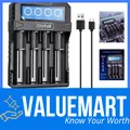 Ladegerät Lithium-Ionen Akku 4-fach USB-C LCD Display tragbar