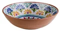 APS 84690 Schale „Arabesque“, Melamin Schale 31 cm Durchmesser, Höhe 9 cm, Innen Dekor: Spanisches Design, Außen Dekor: Terrakottaoptik, 3 Liter