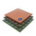 Gartenpirat Fallschutzmatte 50x50 cm Stärke 25 mm rot Gummimatte für Rutsche Spieltürme Schuakel Bodenschutzmatte rutschfest wetterfest innen außen
