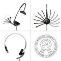 GEQUDIO Headset 1-Ohr mit 3,5mm Klinke