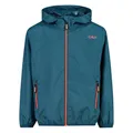 CMP Unisex Kinder Giacca Da Pioggia Bambini Con Cappuccio Fisso Regenjacke, Bluesteel, 140 EU