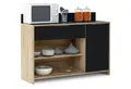 habeig Küchenregal Küchenschrank Eiche schwarz Schrank Küchenregal Singleküche Holz