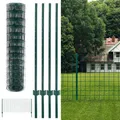 Metallzaun Gartenzaun Zaun mit Pfosten Zaunset Wildzaun Terrasse Stahl Grün NEU
