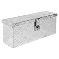 Trucky Truckbox aus Aluminium, Modell D015, 50x14x20cm, Abschließbar, Robustes Riffelblech, Deichselbox Für Werkstatt, Auto, Hobby Alu Kiste Anhängerbox
