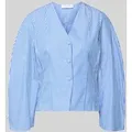Rich & Royal Bluse mit V-Ausschnitt und Knopfleiste in Hellblau, Größe 34