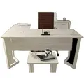 JVmoebel Eckschreibtisch Moderner Weißer Schreibtisch Luxus Ecktisch Holzmöbel Arbeitszimmer (1-St., 1x Schreibtisch), Made in Europa weiß