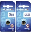 2 x Einzelblister CR1220 RENATA 1220 Lithium 3 Volt Knopfzelle Batterie 3v