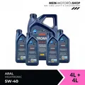 Aral HighTronic 5W-40 MB 229.31 Opel RN 0700 VW 505 Motoröl 4+4 Liter = 8 Liter