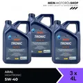 Aral HighTronic 5W-40 MB 229.31 Opel RN 0700 VW 505 Motoröl 3x4 Liter = 12 Liter