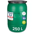 Garronda Weithalsfass 250 Liter Futtertonne mit Deckel ohne Dichtung– BPA-freier HDPE Futterbehälter für Wasser, Lagerung, Tierfutter, Sauerkraut und Gurken GD-0142