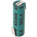 4/5AA NiMH Akku FDK 1,2 Volt 1100mAh mit Lötfahnen Z-Form, Industrieausführung Flattop 43x14,2mm 3366-Z