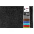 Floordirekt Fußmatte Monochrom, Rutschfeste Schmutzfangmatte Indoor, 30°C Maschinenwaschbar, Rechteckig, Höhe: 7 mm, Geeignet für Trockner & Fußbodenheizungen, UV-Beständig, Antistatisch schwarz 200 cm x 300 cm x 7 mm
