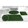 Möve Badematte Superwuschel, Badvorleger, Badezimmer Teppich, Höhe 40 mm, rutschhemmend beschichtet, schnell trocknend, strapazierfähig, fußbodenheizungsgeeignet, Polyester, rechteckig, Mikrofaser-Badematte, Badteppich, rechteckig, rund & als 3-tlg. Set grün rechteckig | 70 cm x 110 cm x 40 mm
