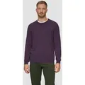 s.Oliver Longpullover Strickpullover Baumwollpullover mit Logo-Stickerei lila S (44)