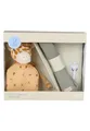 Sterntaler Träumli-Set Giraffe Kaya- Kuscheltuch aus Flausch mit Schnullerband - Silikonring und Klettverschluss zum Befestigen des Schnullers - Musselintuch - Geschenk, ab Geburt, ocker