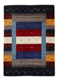 carpetfine Wollteppich Gabbeh Don Multi 80x150 cm | Moderner Teppich für Wohn- und Schlafzimmer