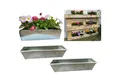 Hossi's Wholesale Blumenkasten 2er Set Zink Paletten Blumenkästen - Einsatz 38cm groß Silber Metall