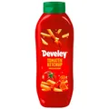 Develey Tomaten Ketchup – 1 x 875 ml Flasche – Fruchtiger Ketchup aus sonnengereiften Tomaten – Original Rezeptur von 1972 – Vegan – Perfekt zu Pommes, Burger, Grillgerichten & Hotdogs