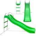 HyperMotion Gartenrutsche mit Leiter - Freistehende Kinderrutsche für Außenbereich, 185cm Länge, UV-beständig, max. 45kg Belastung - Für Kinder ab 3 Jahren (Grün)