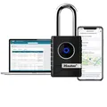 Master Lock 4401EURLHEC Bluetooth Vorhängeschloss für Unternehmen oder Privater, Wetterfest, Länger Bügel, Schwarz