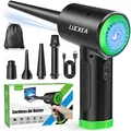 Elektrische Staubgebläse Druckluftspray für PC Reinigung - 3-Gang Air Duster mit LED-Licht, 6000 mAh Akku Luftgebläse für Laptop, Tastatur, Elektronik, Auto, Alternative zu Druckluft Dose, Air Blower