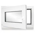 Kellerfenster Kunststoff weiß Dreh-Kipp 80x40 cm(BxH) DIN Links 3 -fach Glas