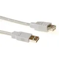 ACT SB2199 1m USB A USB A Männlich Weiblich Elfenbein USB Kabel (1 m, USB 2.0) (SB2199)