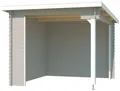 LASITA MAJA Gartenhaus Unterstand/Lounge Buffalo 275, BxT: 295x324 cm, Unterstand / Lounge 28mm, Fundamentmass 2750x2750, Lichtgrau