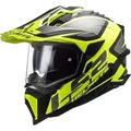 LS2, Motocross Helm Explorer Alter Matt Black H-V Yellow, XL