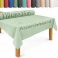 DecoHomeTextil Tischdecke Rolle Tischdeckenrolle Vliesstoff Vlies Salbei 1.1 x 25 m 50g/m² abwaschbar wasserabweisend
