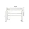 Hoppekids Hochbett  ECO Luxury ¦ weiß ¦ Maße (cm): B: 104 H: 177