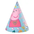 Procos - Partyhüte Peppa Wutz Messy Play aus Papier, 6 Stück, mehrfarbig, PR91996