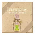 bsb - Karte zum Geburtstag - Nature Card - Nachhaltige Karten zum Geburtstag - Geburtstagskarten mit Umschlag - Geburtstagskarte Frauen & Männer - Glückwunschkarte 15,5 x 15,5 cm - Kröten Motiv