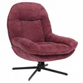 B-Ware Relaxsessel MCW-P32, drehbar Stoff/Textil Chenille (370 g/m²), beere