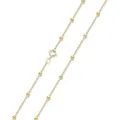 MATERIA Gold Halskette Damen Kugelkette - 925 Silber Damenkette Goldkette vergoldet kurz in Etui K104-40 cm