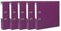 Exacompta 53347SE 5er Pack Premium-Ordner. Made in Germany. Kunststoffbezug außen und innen 8 cm breit DIN A4 MAXI fuchsia Ringordner Aktenordner Briefordner Büroordner Plastikordner Schlitzordner