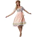 dressforfun Dirndl Frauenkostüm Midi-Dirndl Erding Modell 2 grün|rosa L
