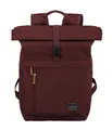 Travelite BASICS Rollup Rucksack Bordeaux aus echtem Leder Rucksack Damen