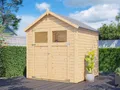 Gartenhaus Sylta 2 14 mm natur Gerätehaus Geräteschuppen Holz Satteldach