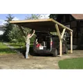 WEKA Carport "Y", Außenmaß BxT: 300 x 362 cm, grün - braun