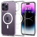 Spigen Ultra Hybrid MagFit Hülle für iPhone 14 Pro Max [Anti-Yellowing] für MagSafe Magnetisch Case Handyhülle -Weiß