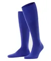 FALKE Herren Kniestrümpfe Airport M Kh Wolle Baumwolle lang einfarbig 1 Paar, Blau Sapphire 6055, 41-42