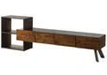 Massivmoebel24 Lowboard SEVILLA (Massivholz), Akazie / Altholz 225x40x70 braun lackiert SEVILLA #15
