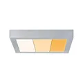 Paulmann 79800 Carpo LED Panel 300mm eckig 16W Chrom matt mit Warmdimmfunktion 3000-2300K