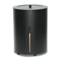 Pellets-Box mit Rollen schwarz Pelletskorb ø 38cm H=50 cm Fassungsvermögen 25 kg