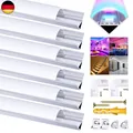 Chesbung LED Aluminium Profil für Led Streifen/Stripes/Strip, 6X1m V Form 