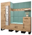 ABIKS MÖBEL Garderoben-Set ARTIN Set 13 Garderobe mit gepolsterten Paneelen, Industriell Design