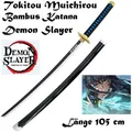NEU Demon Slayer Tokitou Bambus Katana Schwert 105cm für Cosplay Anime Manga Fan